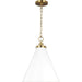 Wellfleet Medium Cone Pendant by Visual Comfort & Co.. Made from steel in a transitional style.