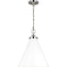 Wellfleet Medium Cone Pendant by Visual Comfort & Co.. Made from steel in a transitional style.