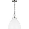 Matte White, Polished Nickel