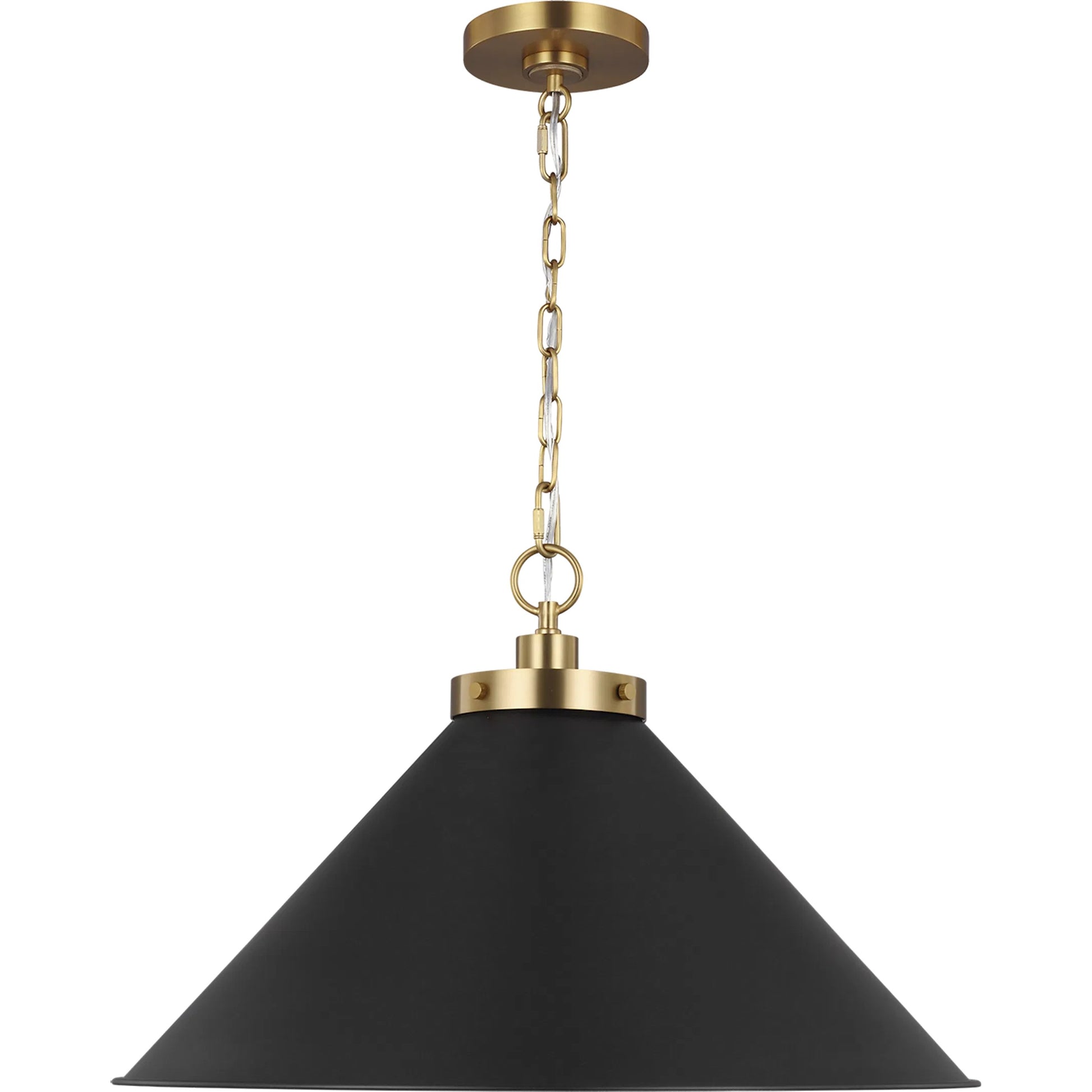 Wellfleet Wide Cone Pendant by Visual Comfort & Co.. Made from steel in a unique style.
