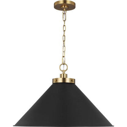 Wellfleet Wide Cone Pendant by Visual Comfort & Co.. Made from steel in a unique style.