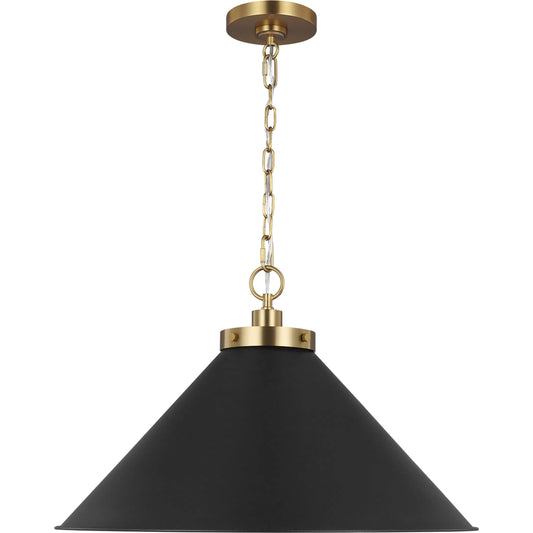 Wellfleet Wide Cone Pendant by Visual Comfort & Co.. Made from steel in a unique style.