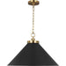Wellfleet Wide Cone Pendant by Visual Comfort & Co.. Made from steel in a unique style.
