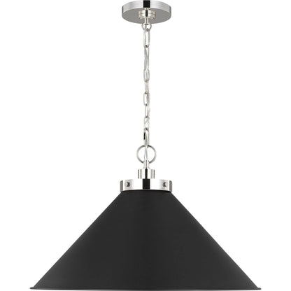 Wellfleet Wide Cone Pendant by Visual Comfort & Co.. Made from steel in a unique style.