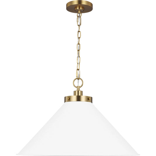 Wellfleet Wide Cone Pendant by Visual Comfort & Co.. Made from steel in a unique style.