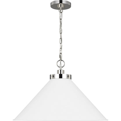 Wellfleet Wide Cone Pendant by Visual Comfort & Co.. Made from steel in a unique style.