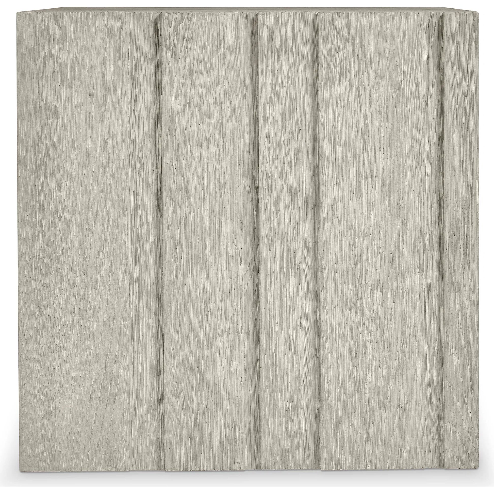 Tempo Side Table by Bernhardt in beige. Made from wood in a unique style.