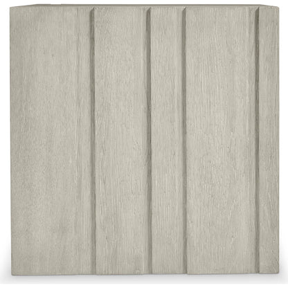 Tempo Side Table by Bernhardt in beige. Made from wood in a unique style.