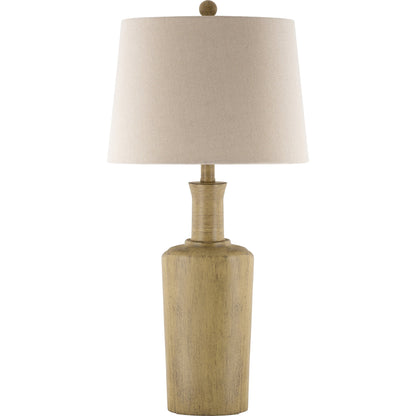 Capitan Lamp - 25432 by Surya in tan, natural and hand finishedhand finished. Made from linen, polyester, metal in a cottage & farmhouse style.