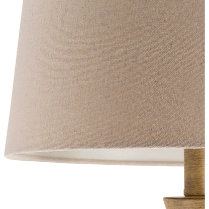 Capitan Lamp - 25432 by Surya in tan, natural and hand finishedhand finished. Made from linen, polyester, metal in a cottage & farmhouse style.