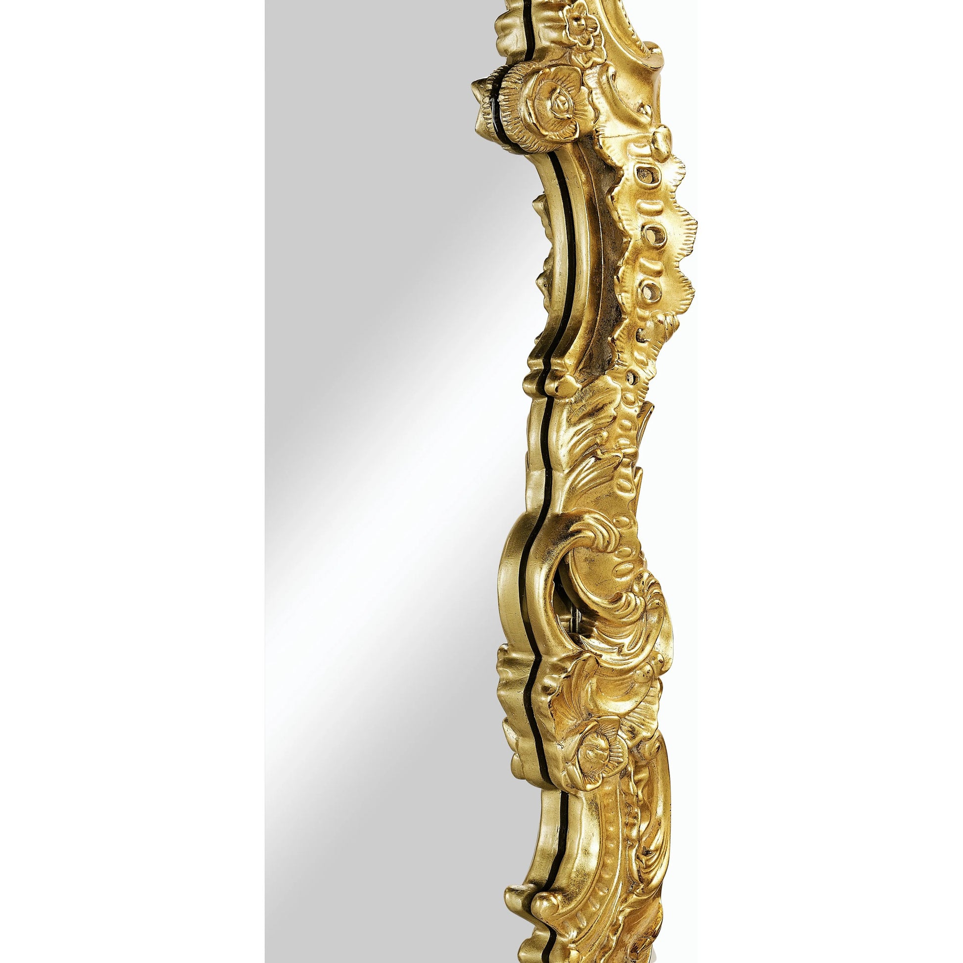 Buckingham Gilded Rococo Style Mirror by Jonathan Charles in gold and light antique gold-leaf. Made from acacia in a traditional style.