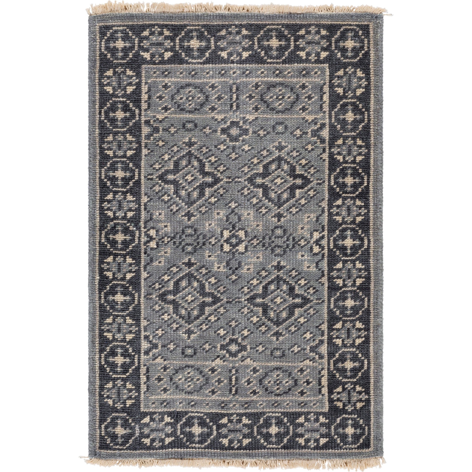 Cappadocia Rug - 21167 by Surya in deep teal, ink blue, ice blue. Made from 100% wool in a unique style.