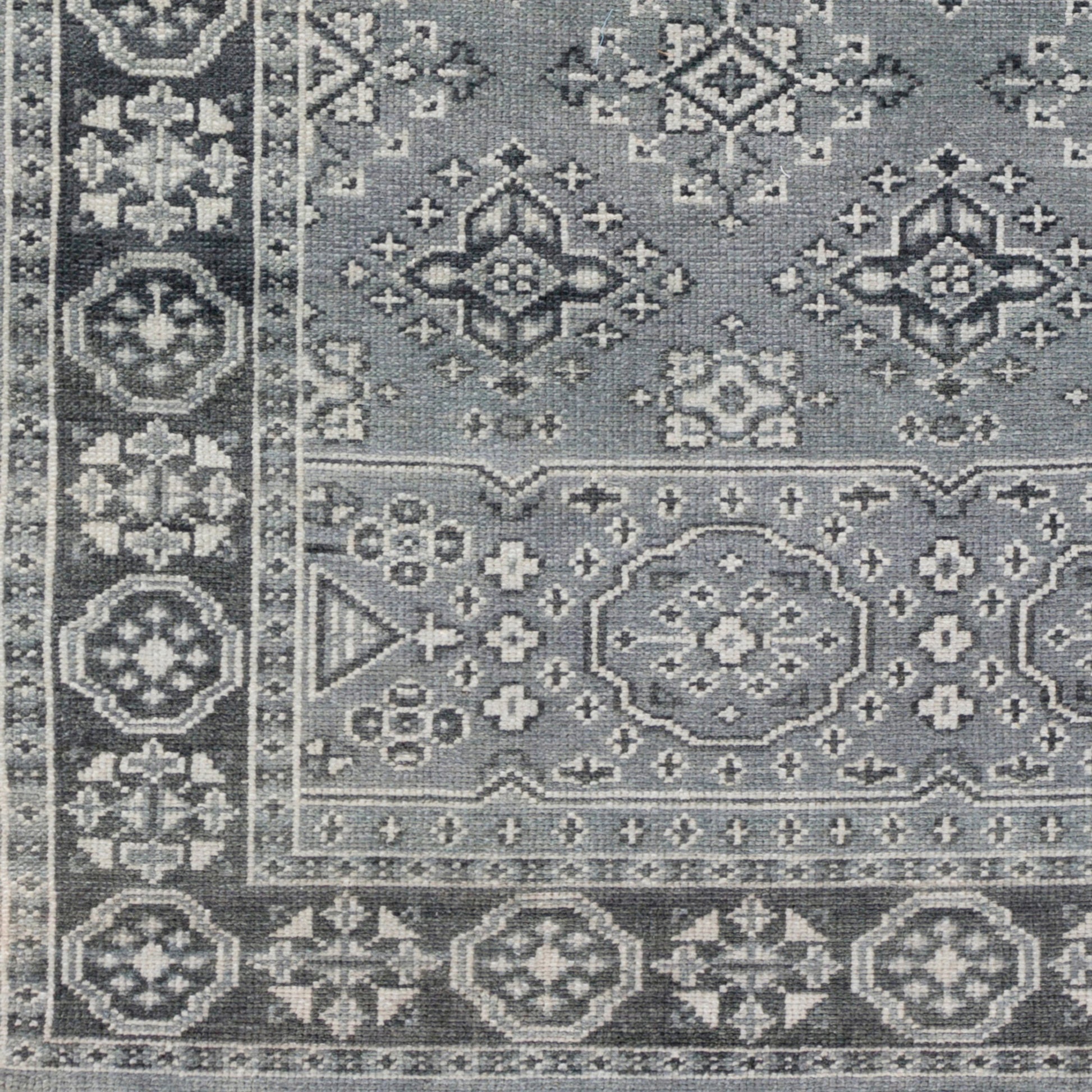 Cappadocia Rug - 21167 by Surya in deep teal, ink blue, ice blue. Made from 100% wool in a unique style.