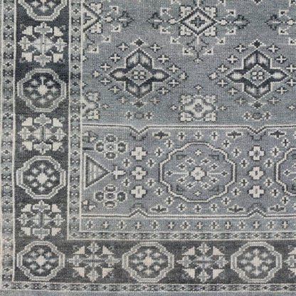 Cappadocia Rug - 21167 by Surya in deep teal, ink blue, ice blue. Made from 100% wool in a unique style.