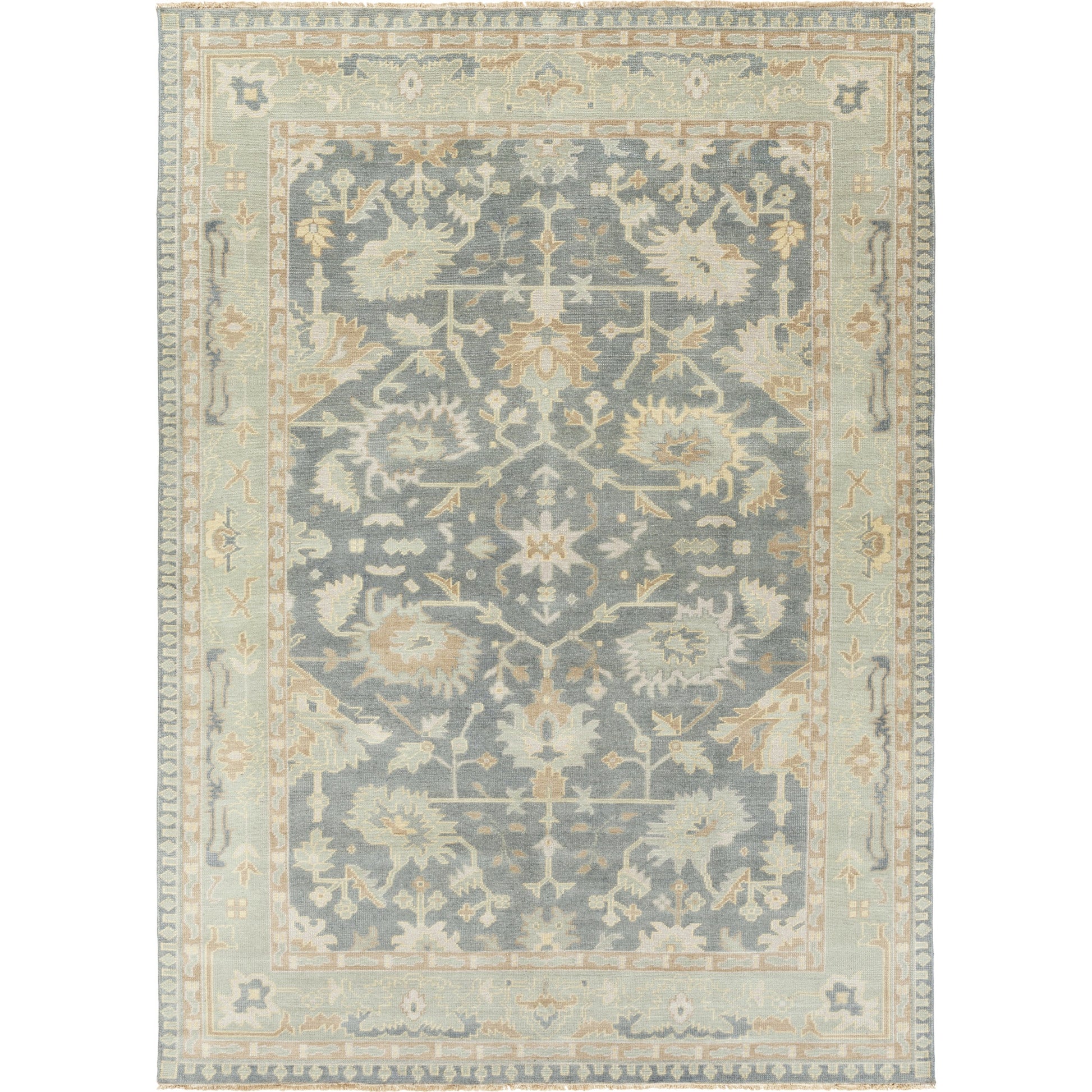 Cappadocia Rug - 14818 by Surya in medium gray, seafoam, cream, taupe. Made from 100% wool in a unique style.