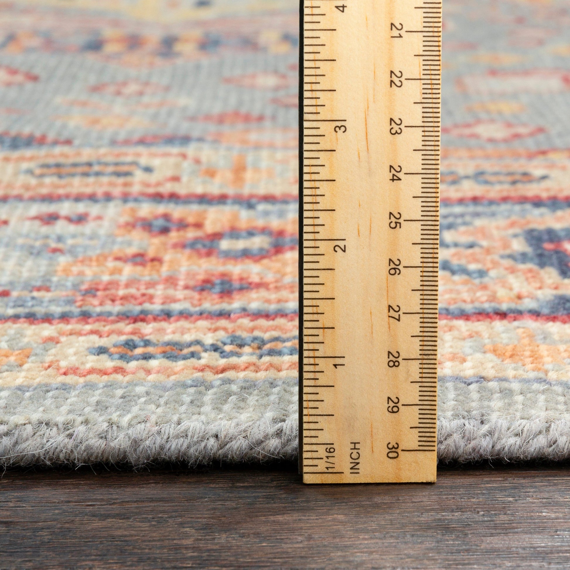 Cappadocia Rug - 22367 by Surya in dusty sage, light sage, burgandy, mustard, rust, navy. Made from 100% wool in a unique style.