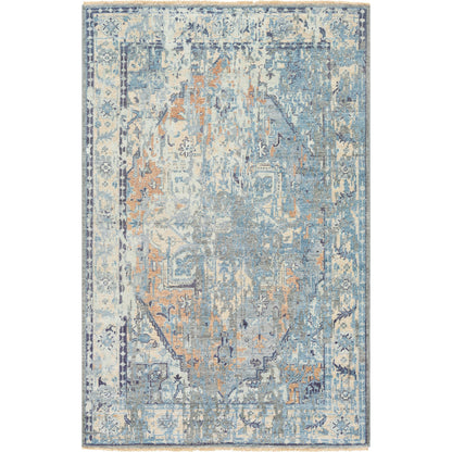 Cappadocia CPP-5027 Rug by Surya in blue, navy, tan, seafoam, dusty sage, medium brown. Made from unique in a unique style.