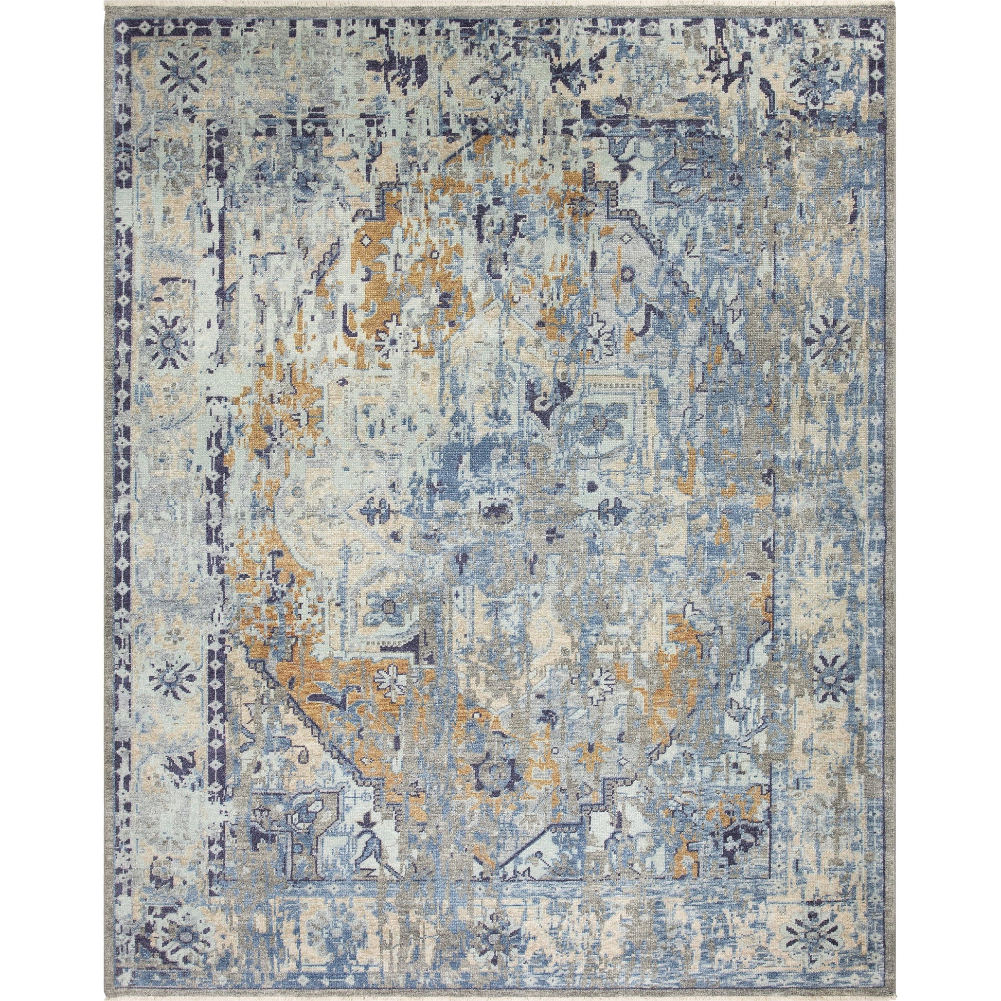 Cappadocia CPP-5027 Rug by Surya in blue, navy, tan, seafoam, dusty sage, medium brown. Made from unique in a unique style.