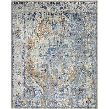 Cappadocia CPP-5027 Rug by Surya in blue, navy, tan, seafoam, dusty sage, medium brown. Made from unique in a unique style.