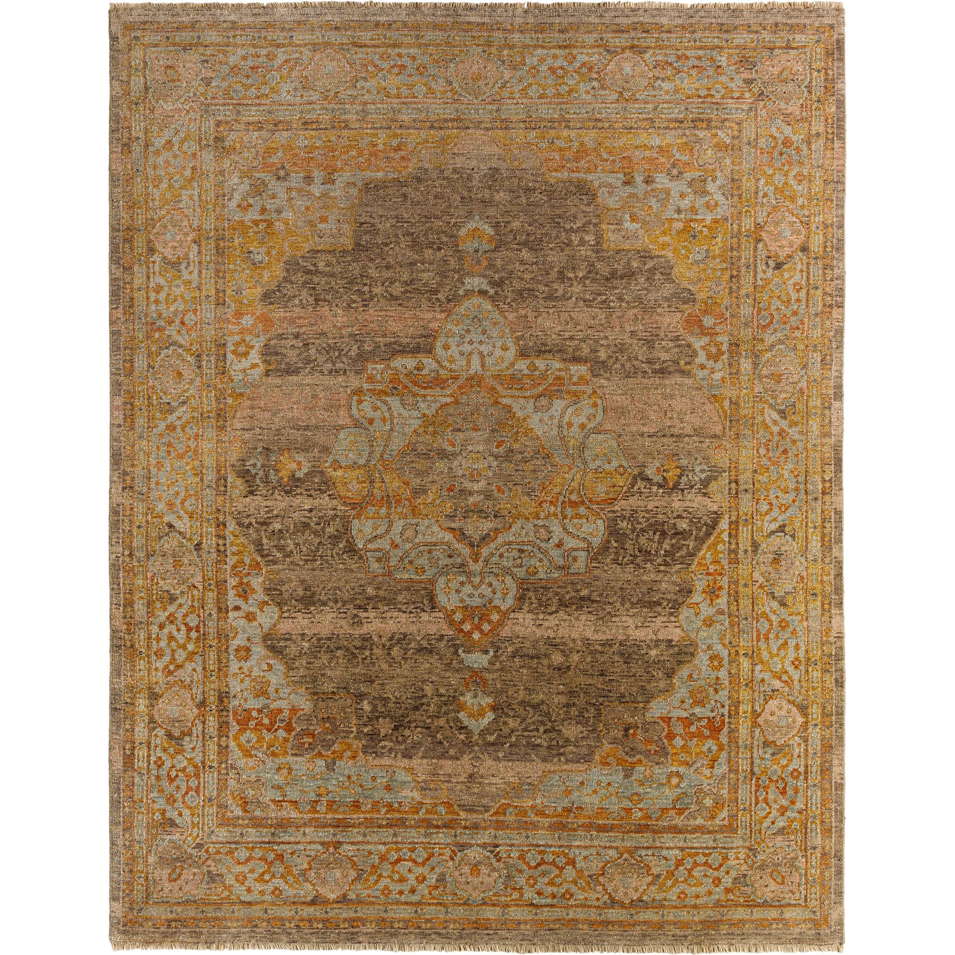 Cappadocia Rug - 489777 by Surya in olive, brown, beige, mustard. Made from face: 100% wool, warp: 100% cotton in a unique style.