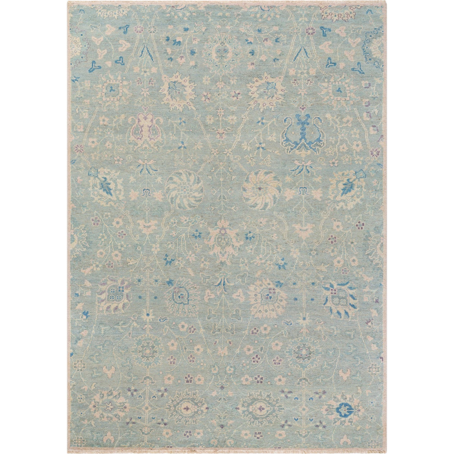 001 SI-2052283,SI-2052284,SI-2052285,SI-2052286 | Primary Silo | Cappadocia Rug - 489787 by Surya in sky blue, powder blue, soft ivory, pale lavender, misty gray. Made from face: 100% wool, warp: 100% cotton in a unique style.