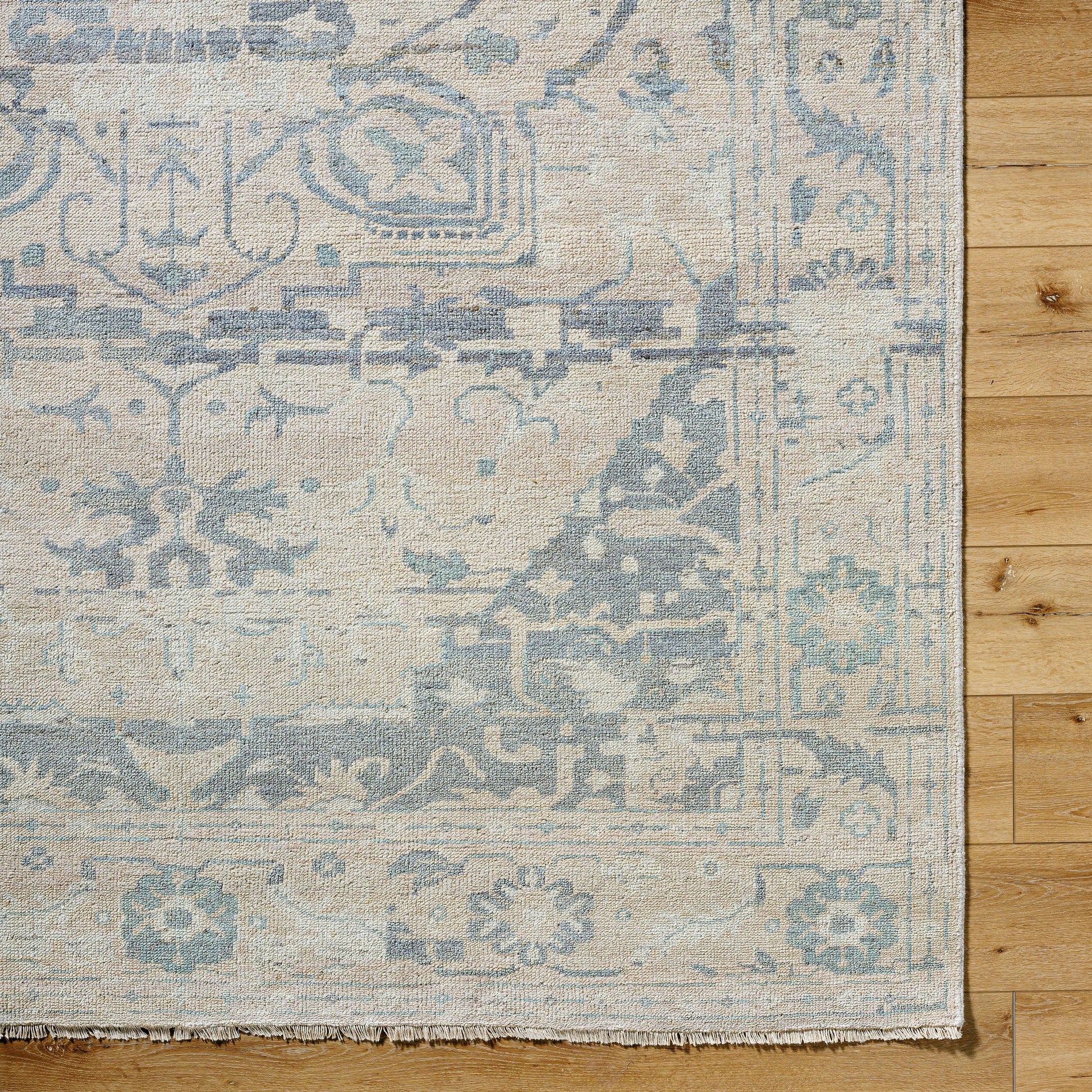 Cappadocia Rug - 11439 by Surya in sage, slate, sand, ecru, mist. Made from face: 100% wool in a unique style.