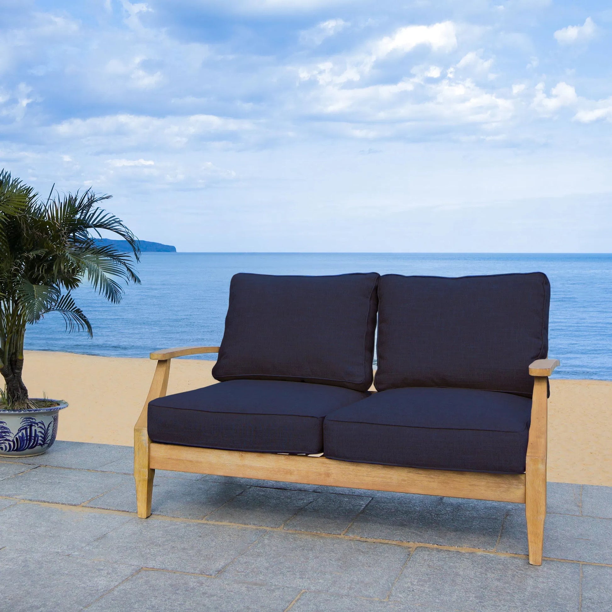 Hartford Patio Loveseat by HedgeApple Essentials. Made from unique in a coastal style.