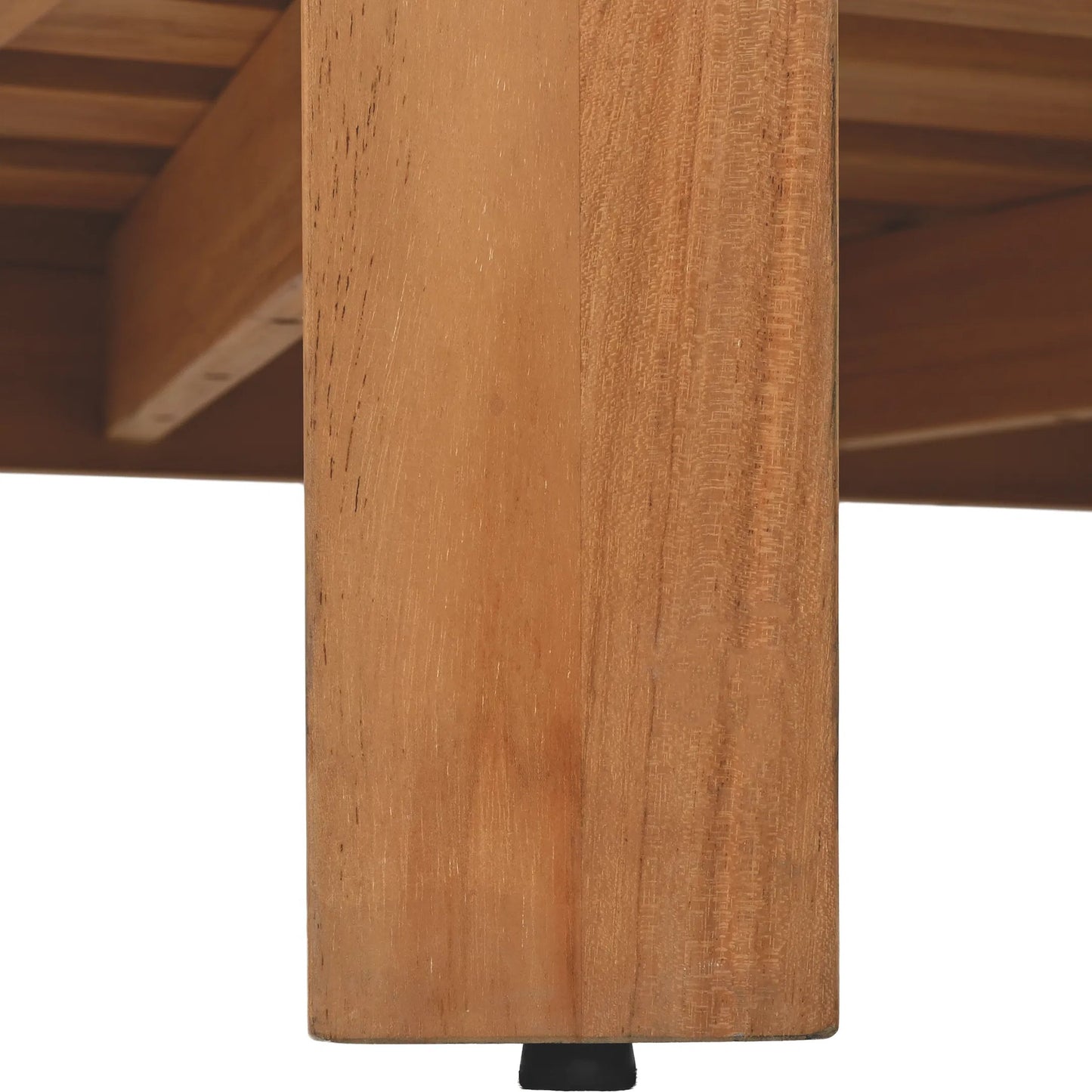 009 SI-2453896 | Closeup | Taylor Teak Patio Sofa by HedgeApple Essentials in white, natural teak. Made from teak, olefin, polyurethane foam in a transitional style.
