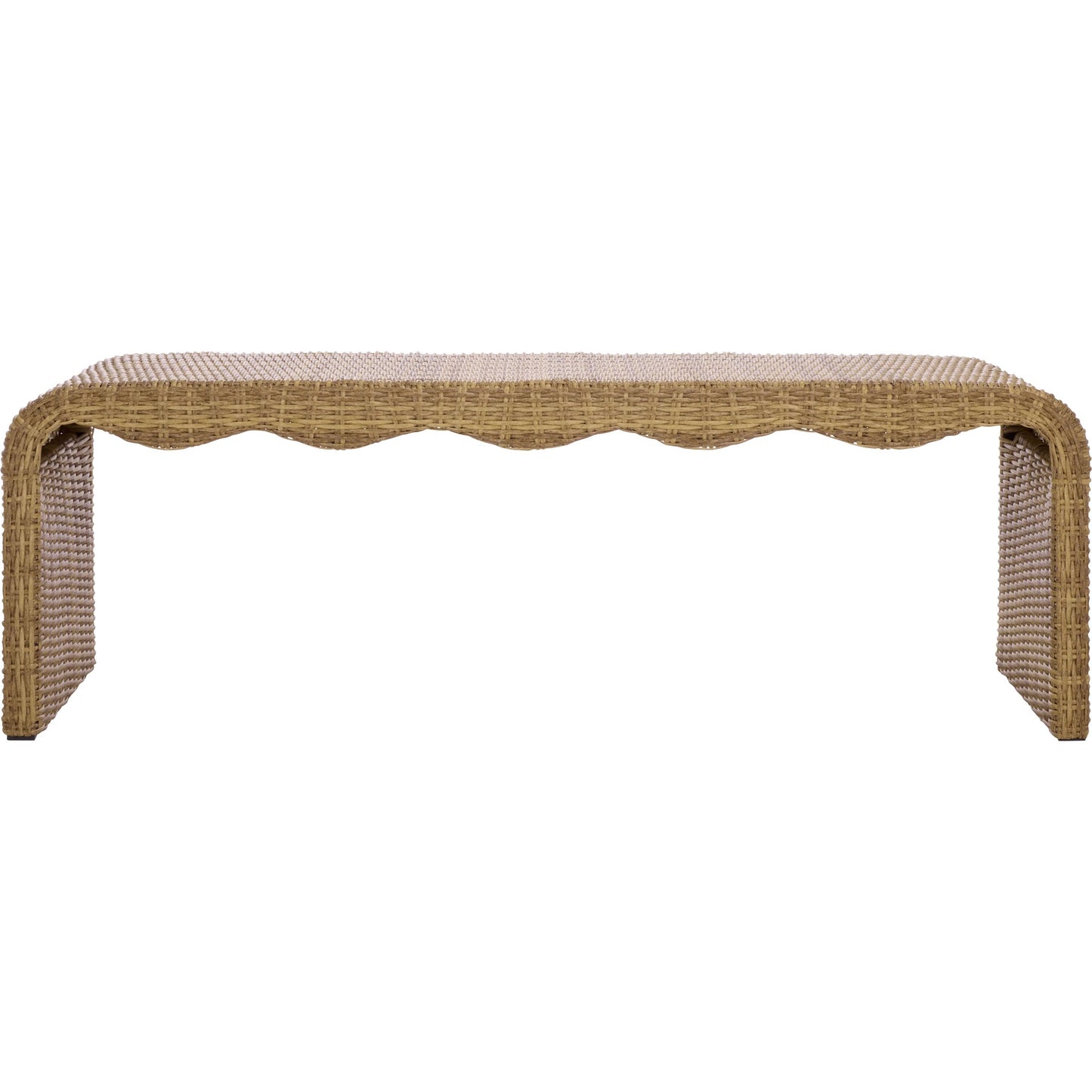 003 SI-2453897 | Additional Silo | Talladega Wicker Bench by HedgeApple Essentials in natural. Made from pe wicker, stainless steel in a rustic style.