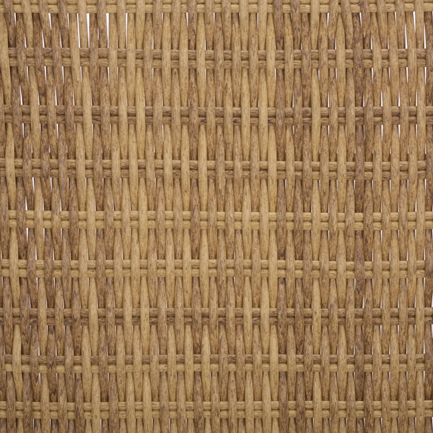 008 SI-2453897 | Closeup | Talladega Wicker Bench by HedgeApple Essentials in natural. Made from pe wicker, stainless steel in a rustic style.