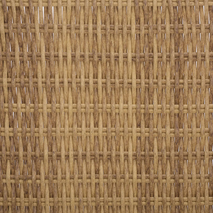 Talladega Wicker Bench by HedgeApple Essentials in natural. Made from pe wicker, stainless steel in a rustic style.