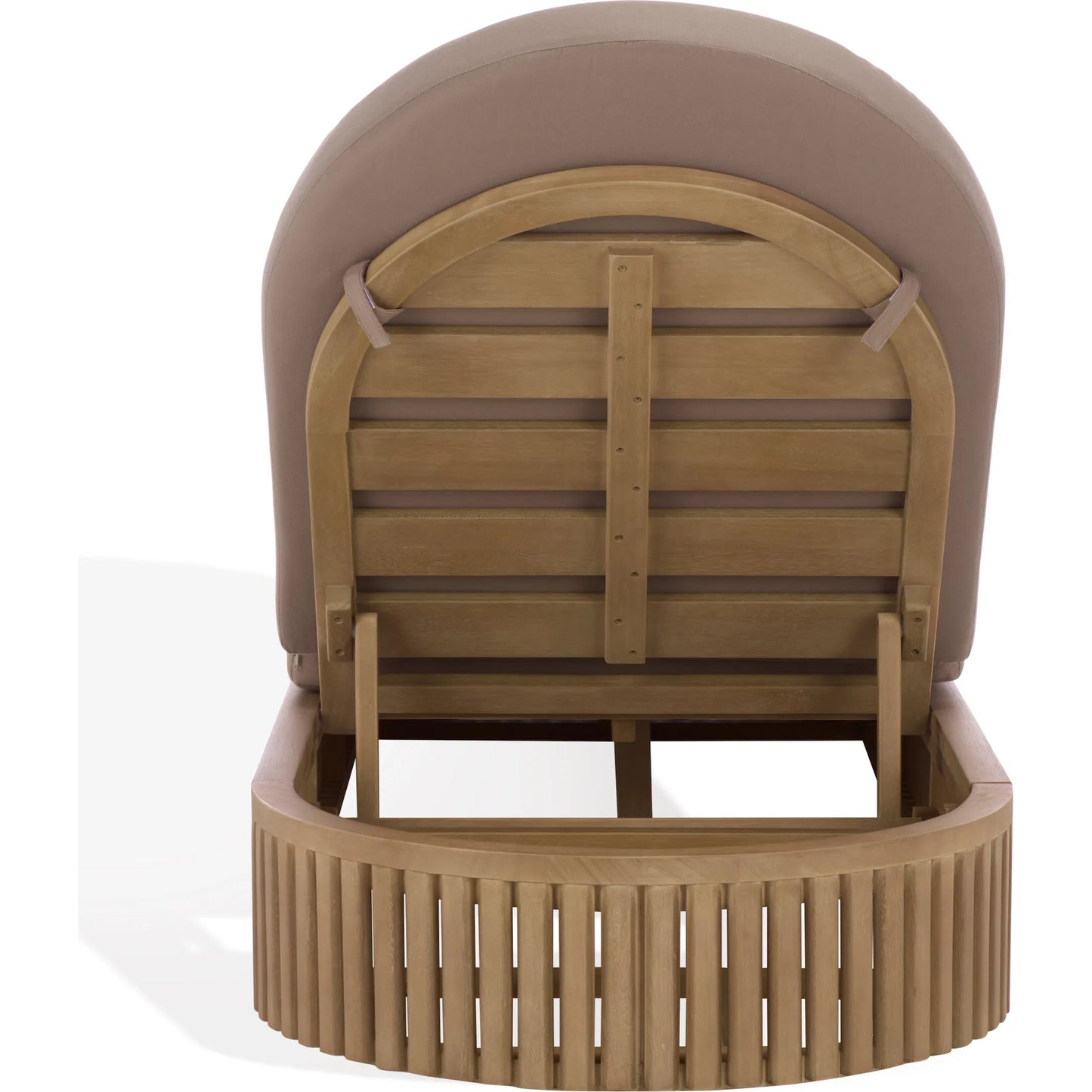 001 SI-2453919 | Additional Silo | Benewah Sun Lounger by HedgeApple Essentials in natural, brown. Made from eucalyptus wood, iron, spun polyester, polyfiber, fiber padding in a transitional style.