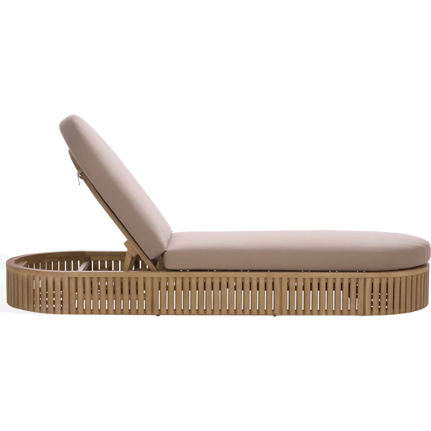 009 SI-2453919 | Additional Silo | Benewah Sun Lounger by HedgeApple Essentials in natural, brown. Made from eucalyptus wood, iron, spun polyester, polyfiber, fiber padding in a transitional style.