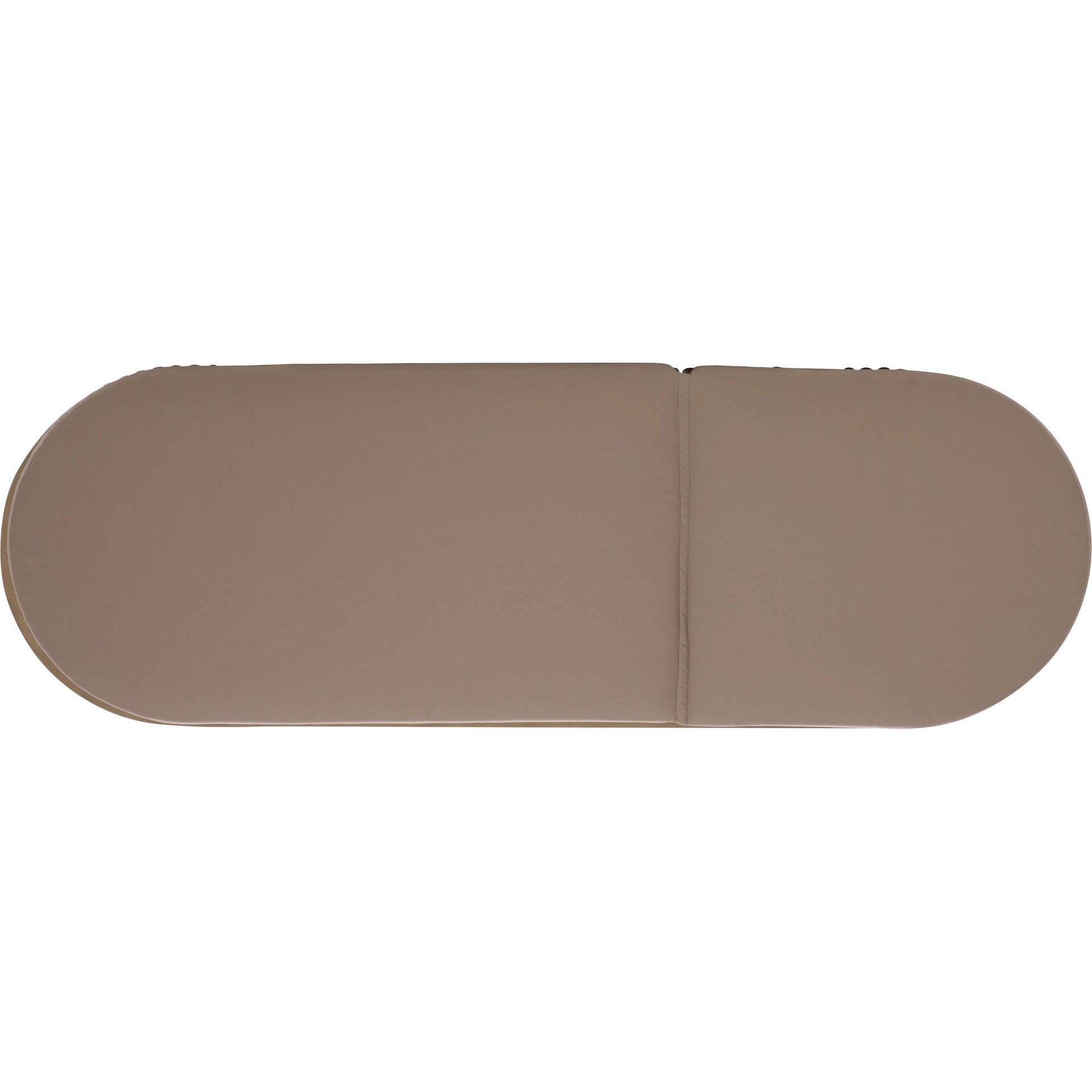 Benewah Sun Lounger by HedgeApple Essentials in natural, brown. Made from eucalyptus wood, iron, spun polyester, polyfiber, fiber padding in a transitional style.