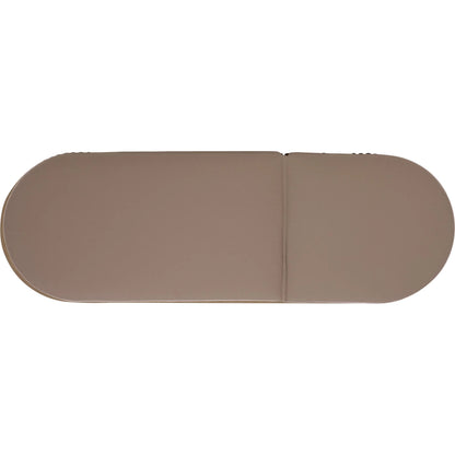 Benewah Sun Lounger by HedgeApple Essentials in natural, brown. Made from eucalyptus wood, iron, spun polyester, polyfiber, fiber padding in a transitional style.
