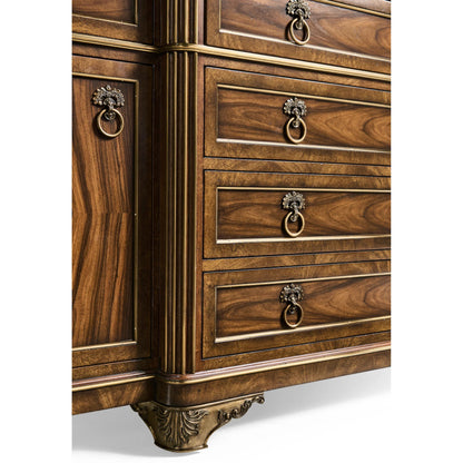 Viceroy Buffet by Jonathan Charles in viceroy brown santos. Made from local mahogany, oak, celejeria veneer, oak veneer, brass, acacia veneer, santos rosewood crown veneer in a traditional style.