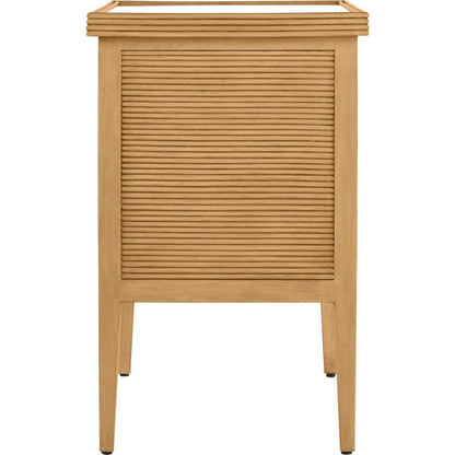 Santos 2-Drawer Chest by Currey and Company. Made from mahogany, rattan, brass, glass in a transitional style.