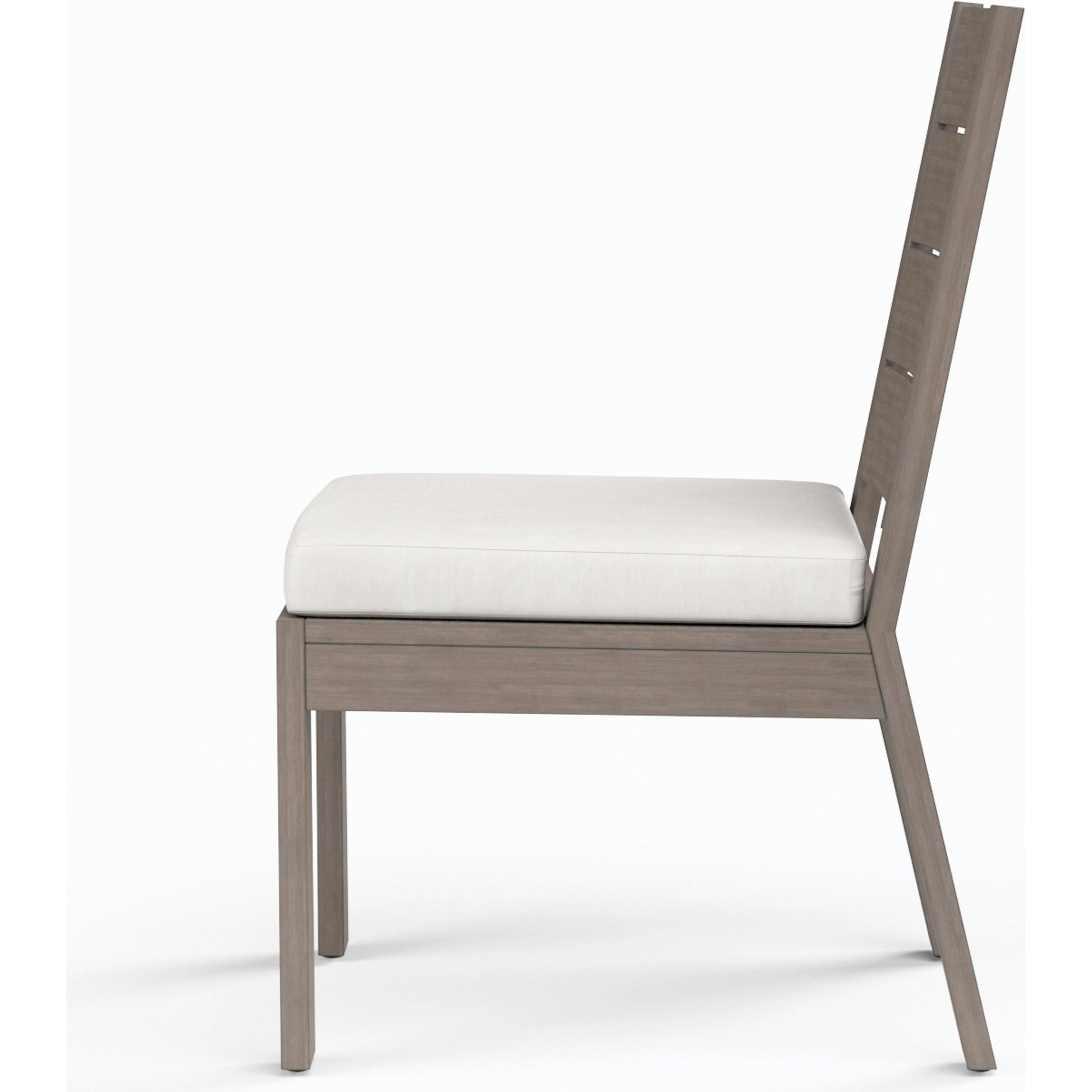 Laguna Outdoor Dining Chair by Sunset West in browns. Made from aluminum in a modern style.
