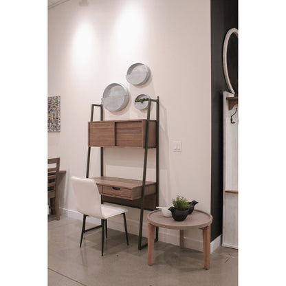 Luca Dining Chair by LH Imports in fox white and black. Made from iron, pu leather, foam, dacron in a modern style.