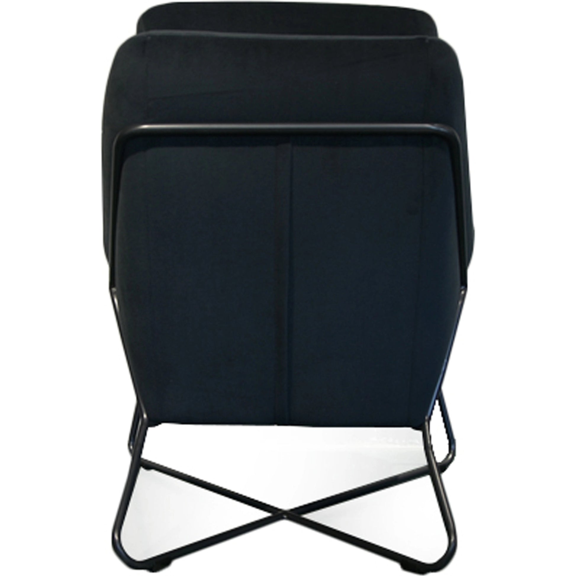 Romeo Lounge Chair by LH Imports in dark grey velvet and gunmetal. Made from metal, polyester in a modern style.