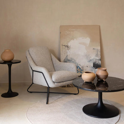 Romeo Lounge Chair by LH Imports in dark grey velvet and gunmetal. Made from metal, polyester in a modern style.