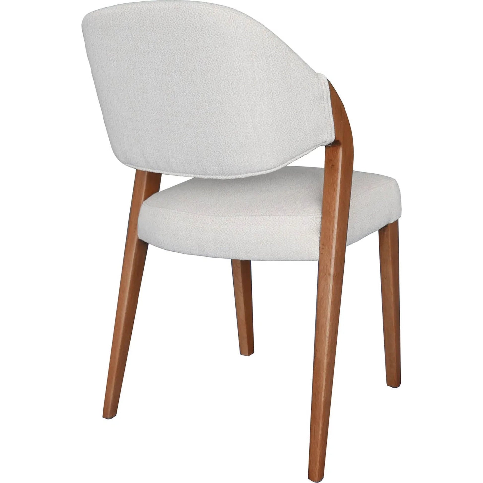 Paul Dining Chair by LH Imports in weave frosty grey and cherry. Made from walnut wood, 100% polyester fabric, medium density foam in a transitional style.