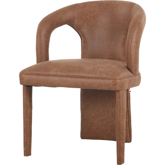000 SI-2324998 | Primary Silo | Naomi Dining Chair by LH Imports in cognac. Made from pine, plywood, pu leather, foam, dacron in a eclectic & global style.