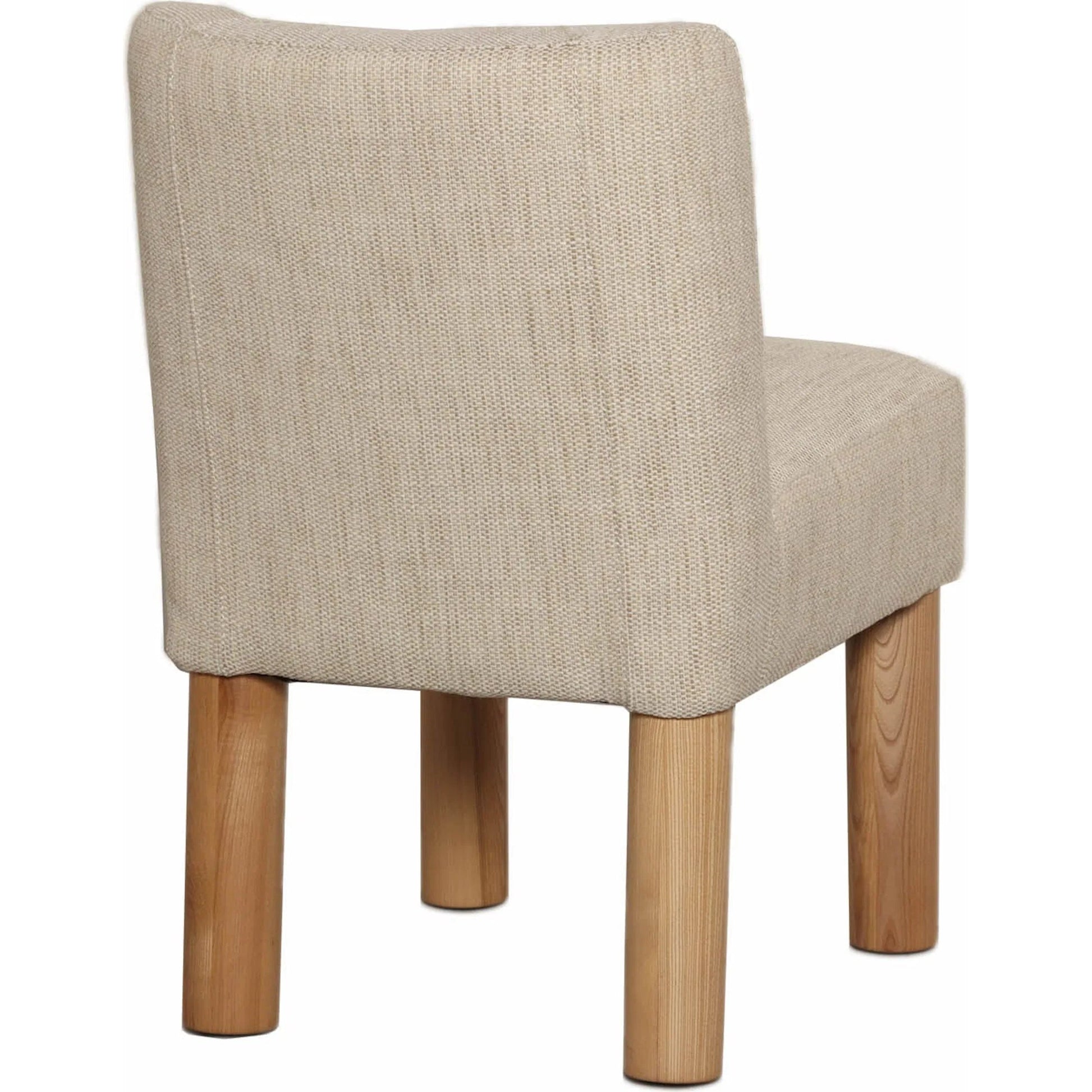 Destiny Dining Chair (Set of 2) by LH Imports in natural oak. Made from 18% viscose 82% polyester fabric, d30 & d35 foam, pine and plywood, natural solid oak wood in a transitional style.