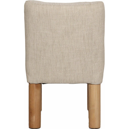 Destiny Dining Chair (Set of 2) by LH Imports in natural oak. Made from 18% viscose 82% polyester fabric, d30 & d35 foam, pine and plywood, natural solid oak wood in a transitional style.