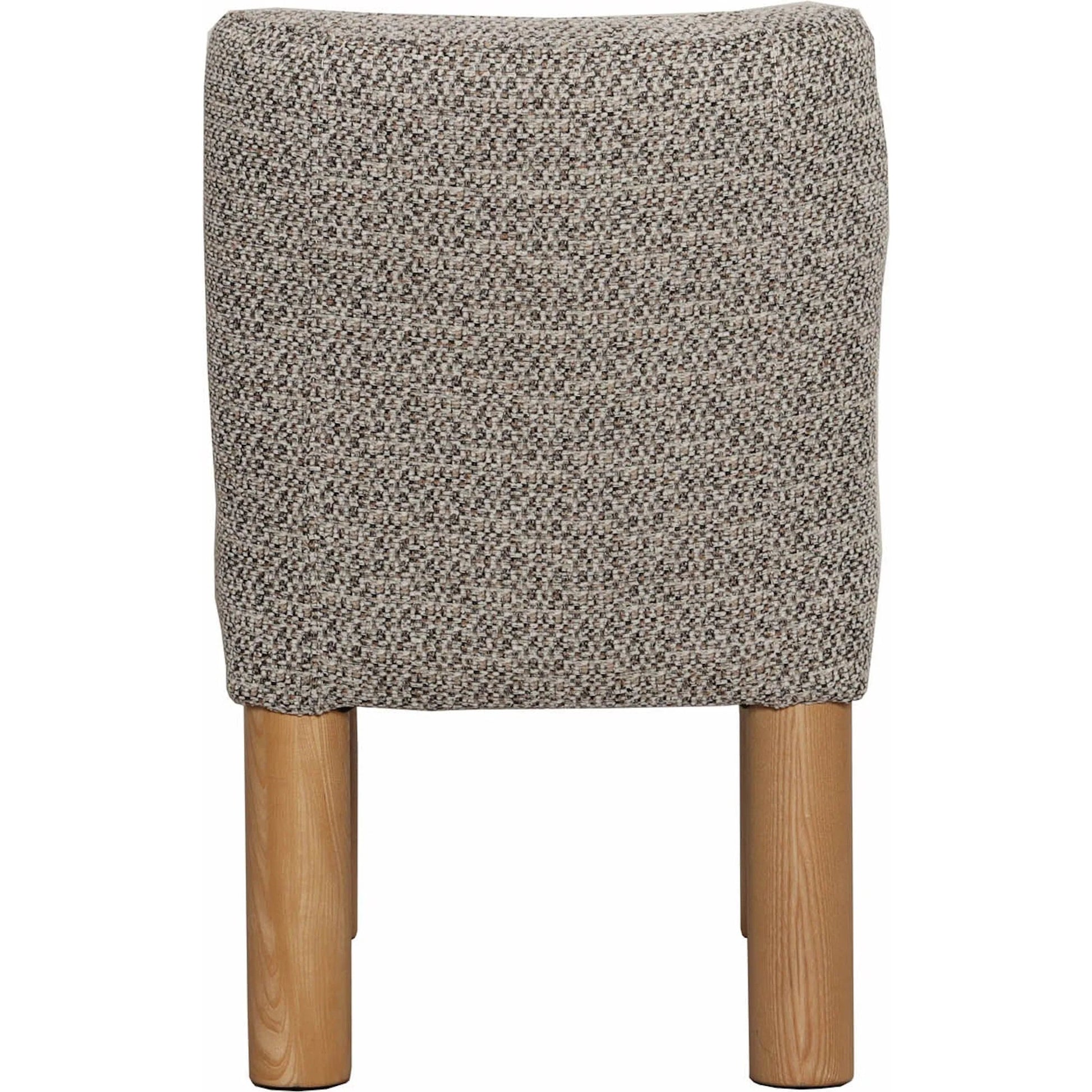 Destiny Dining Chair (Set of 2) by LH Imports in natural oak. Made from 18% viscose 82% polyester fabric, d30 & d35 foam, pine and plywood, natural solid oak wood in a transitional style.