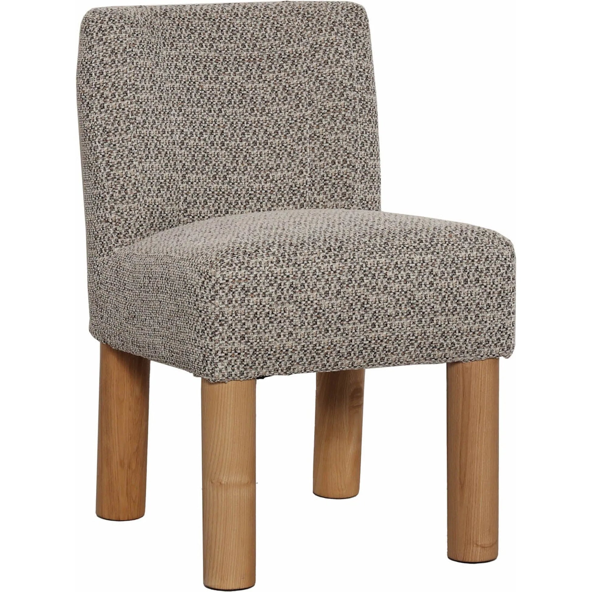 Destiny Dining Chair (Set of 2) by LH Imports in natural oak. Made from 18% viscose 82% polyester fabric, d30 & d35 foam, pine and plywood, natural solid oak wood in a transitional style.