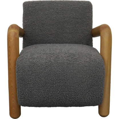 Alaska Club Chair by LH Imports in grey and natural. Made from unique in a modern style.