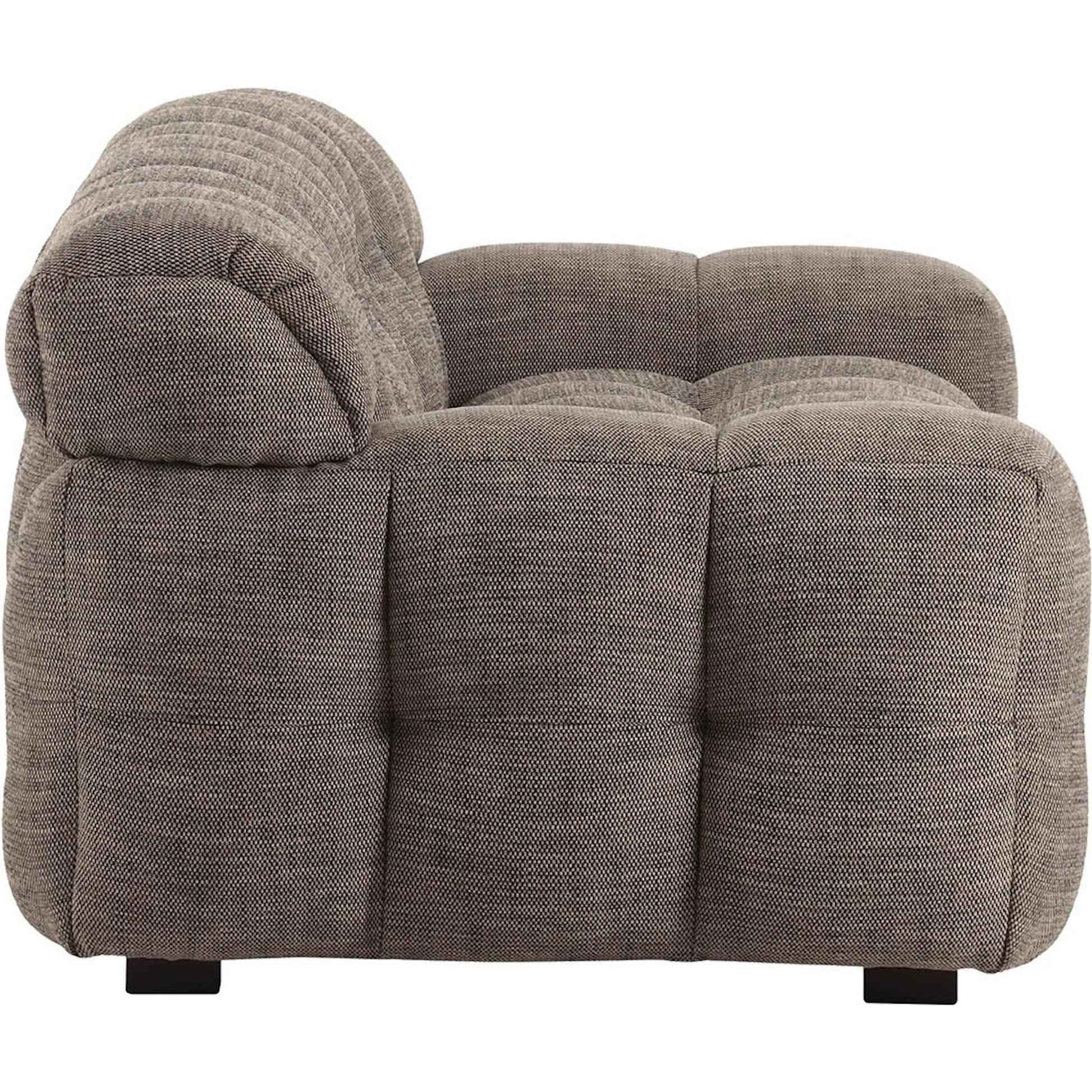 Fusion Sofa by LH Imports in rustic charcoal. Made from polyester, poplar, rubberwood, foam in a transitional style.