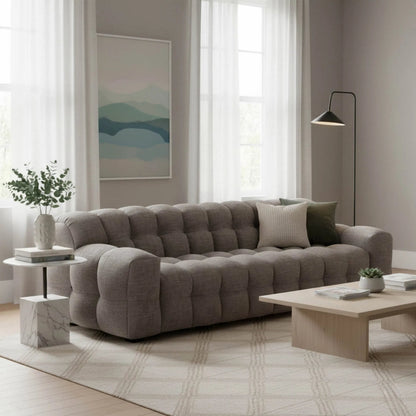 Fusion Sofa by LH Imports in rustic charcoal. Made from polyester, poplar, rubberwood, foam in a transitional style.